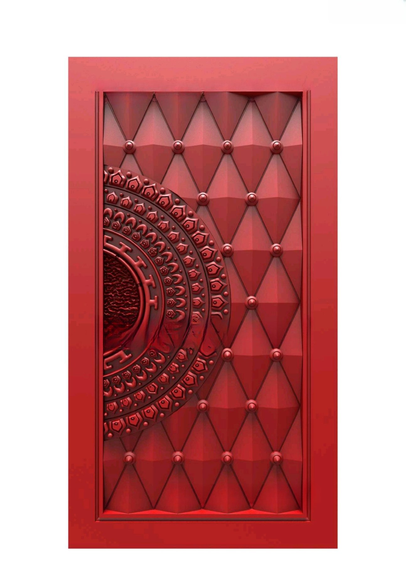 GSK DIMOND DOORS - PAGE-01 Modern Geometric Mandala Relief Carved Door Design
